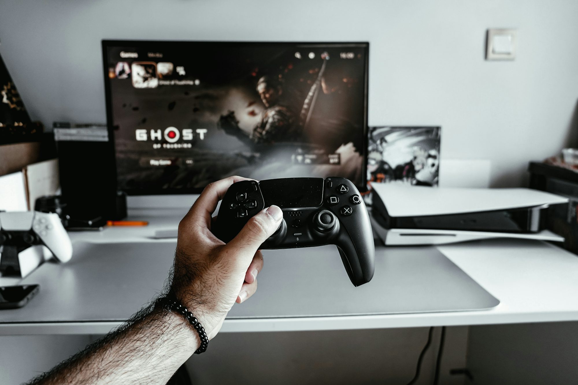 Holding a video game controller